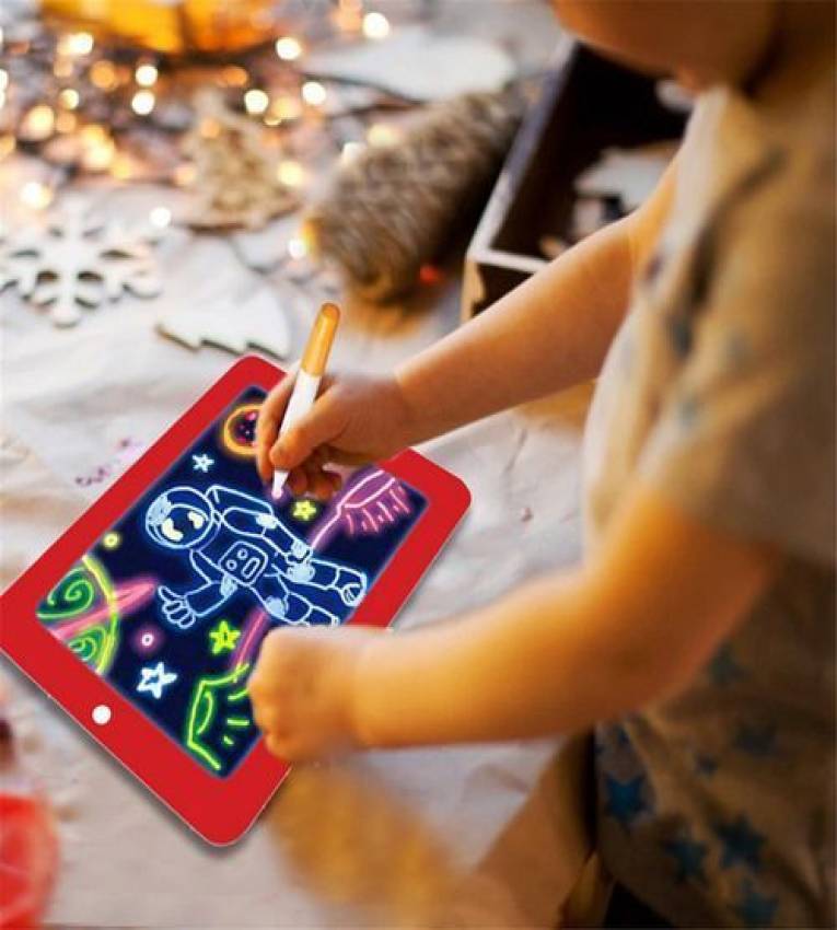 Tableau LCD 10 Tablettes de Dessin + 6 Stylos Tactiles - Jouet Éducatif